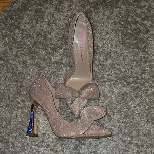 Betsey Johnson Pink Heels with Bow